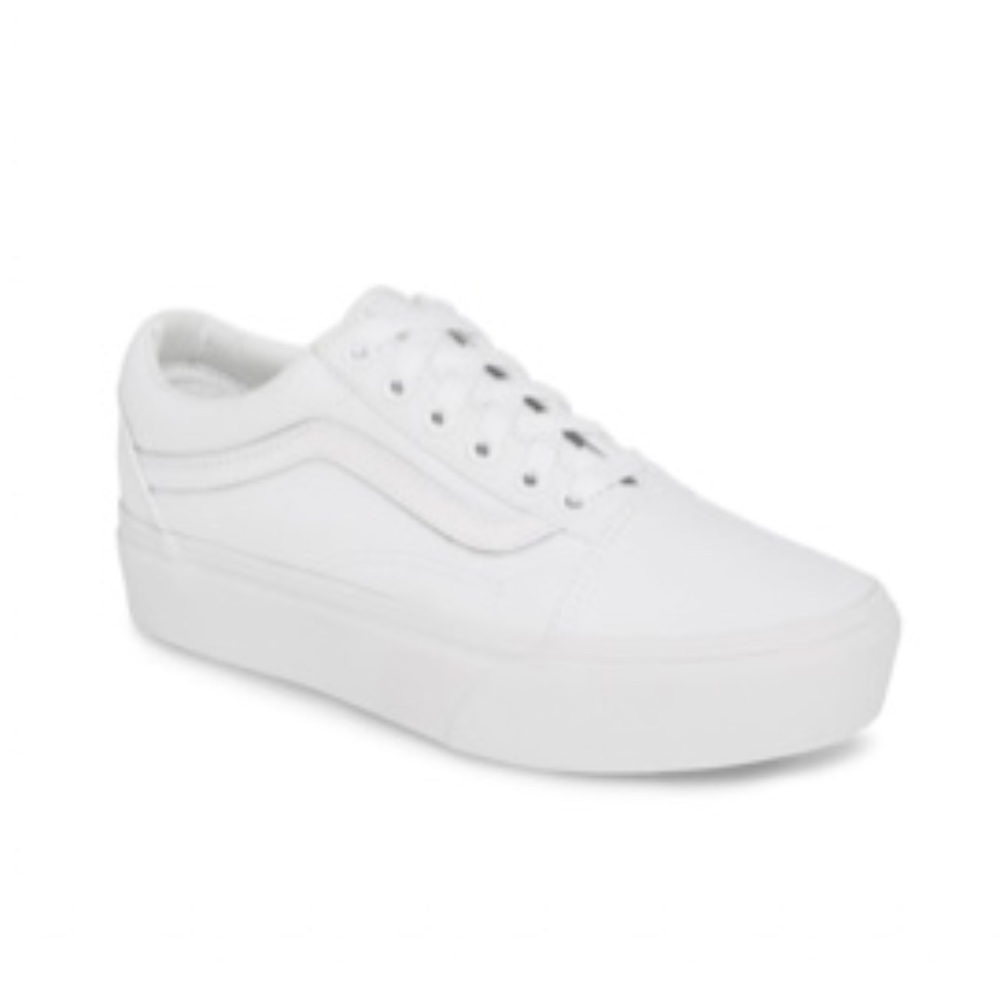 Vans Old Skool Platform Sneaker White Size 8